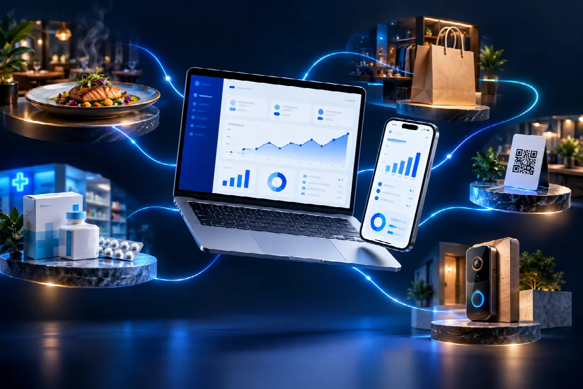 Ecosistema Growing Cloud en laptop y celular